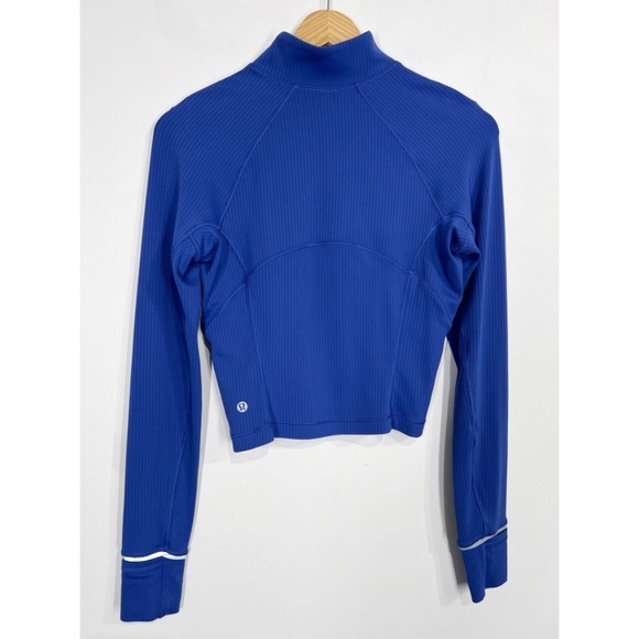 Lululemon Its Rulu Run Cropped Half Zip *Ribbed Psychic - Picture 5 of 11
